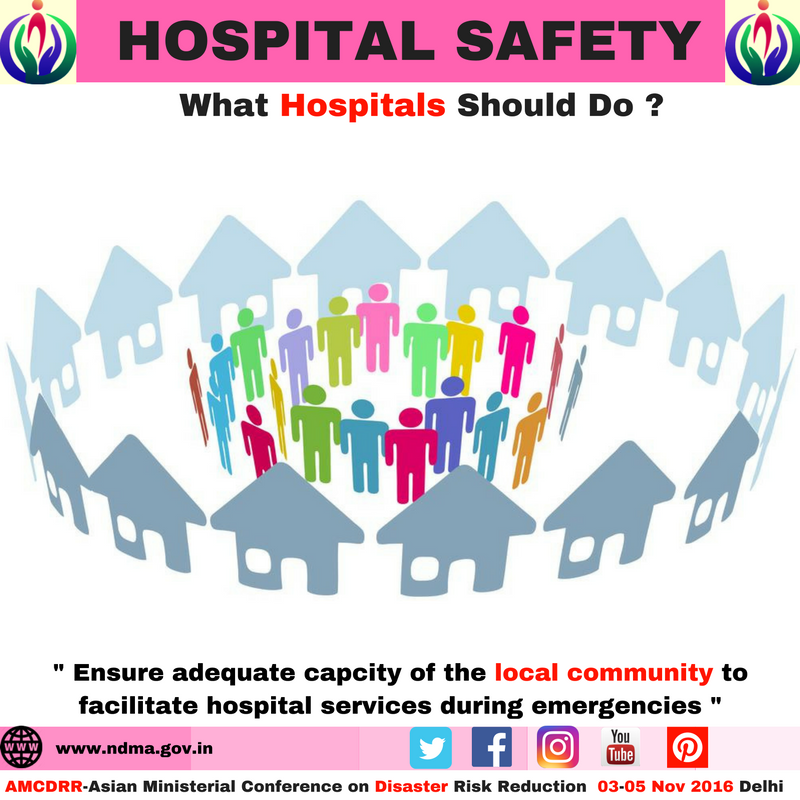 Ensure adequate capacity of the local community to facilitate hospital services during emergencies 